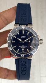 Oris Aquis Date Mavi 43mm Kauçuk Replika Saat