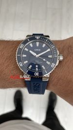 Oris Aquis Date Mavi 43mm Kauçuk Replika Saat