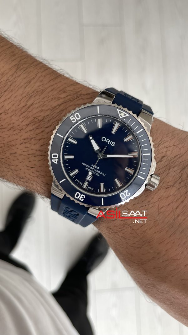 Oris Aquis Date Mavi 43mm Kauçuk Replika Saat Oris Aquis Date Mavi 43mm Kauçuk Replika Saat