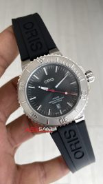 Oris Aquis Date Relief 43mm Gri Kadran Kauçuk Replika Saat