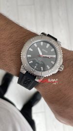 Oris Aquis Date Relief 43mm Gri Kadran Kauçuk Replika Saat