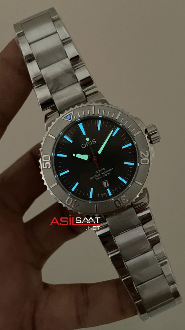 Oris Aquis Date Relief 43mm Gri Kadran Replika Saat Oris Aquis Date Relief 43mm Gri Kadran Replika Saat