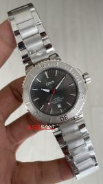 Oris Aquis Date Relief 43mm Gri Kadran Replika Saat