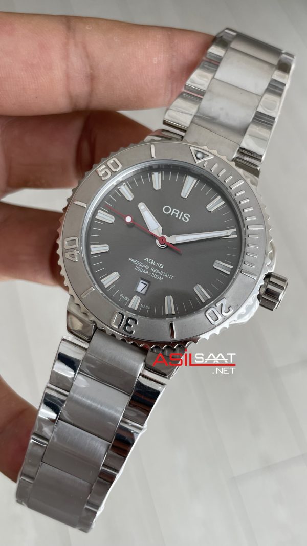 Oris Aquis Date Relief 43mm Gri Kadran Replika Saat Oris Aquis Date Relief 43mm Gri Kadran Replika Saat
