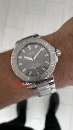 Oris Aquis Date Relief 43mm Gri Kadran Replika Saat