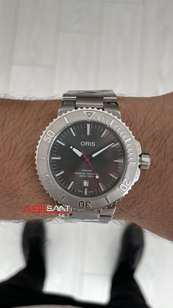 Oris Aquis Date Relief 43mm Gri Kadran Replika Saat Oris Aquis Date Relief 43mm Gri Kadran Replika Saat