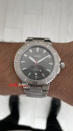 Oris Aquis Date Relief 43mm Gri Kadran Replika Saat