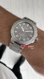 Oris Aquis Date Relief 43mm Gri Kadran Replika Saat