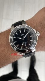Oris Aquis Date Siyah 43mm Kauçuk Replika Saat