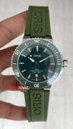 Oris Aquis Date Yeşil 43mm Kauçuk Replika Saat