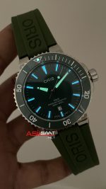 Oris Aquis Date Yeşil 43mm Kauçuk Replika Saat