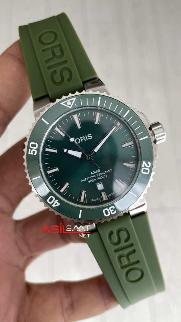 Oris Aquis Date Yeşil 43mm Kauçuk Replika Saat Oris Aquis Date Yeşil 43mm Kauçuk Replika Saat