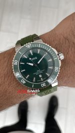 Oris Aquis Date Yeşil 43mm Kauçuk Replika Saat