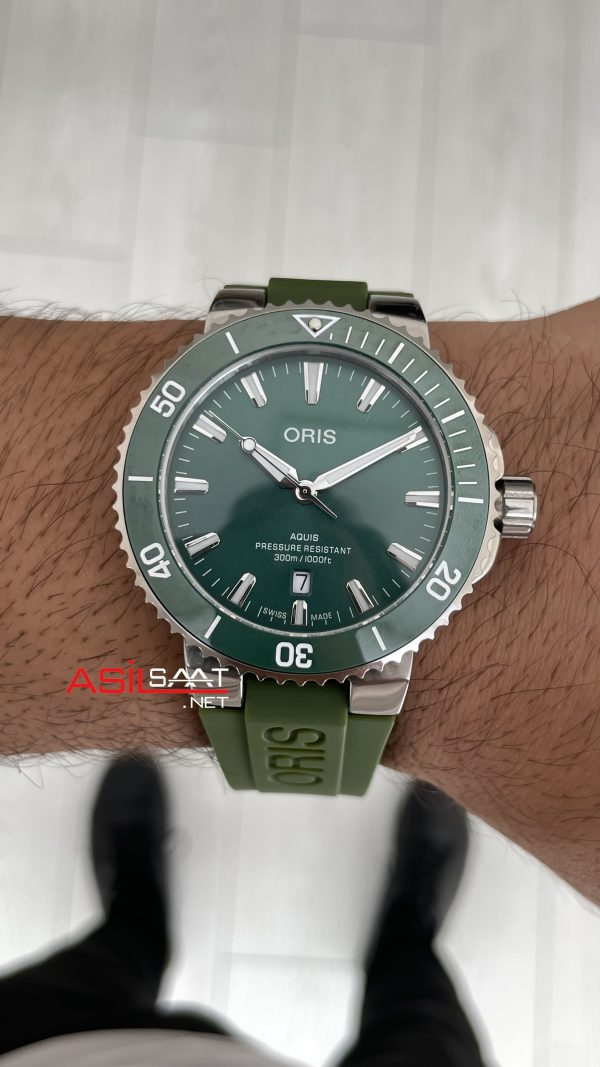 Oris Aquis Date Yeşil 43mm Kauçuk Replika Saat Oris Aquis Date Yeşil 43mm Kauçuk Replika Saat