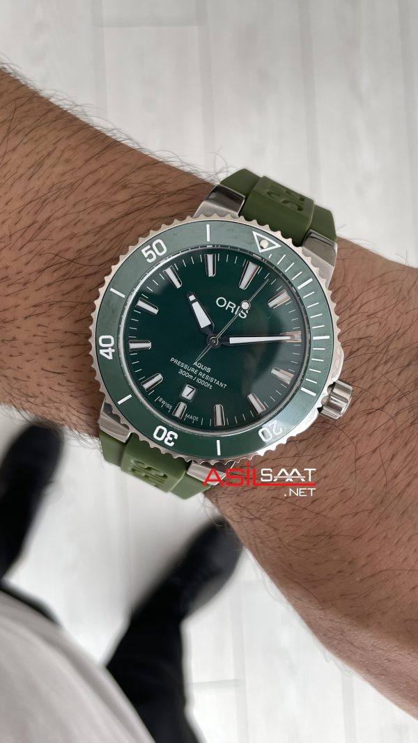 Oris Aquis Date Yeşil 43mm Kauçuk Replika Saat Oris Aquis Date Yeşil 43mm Kauçuk Replika Saat