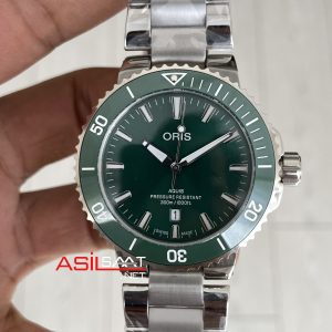 Oris Aquis Date Yeşil 43mm Replika Saat