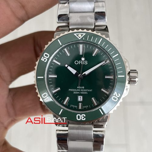 Oris Aquis Date Yeşil 43mm Replika Saat
