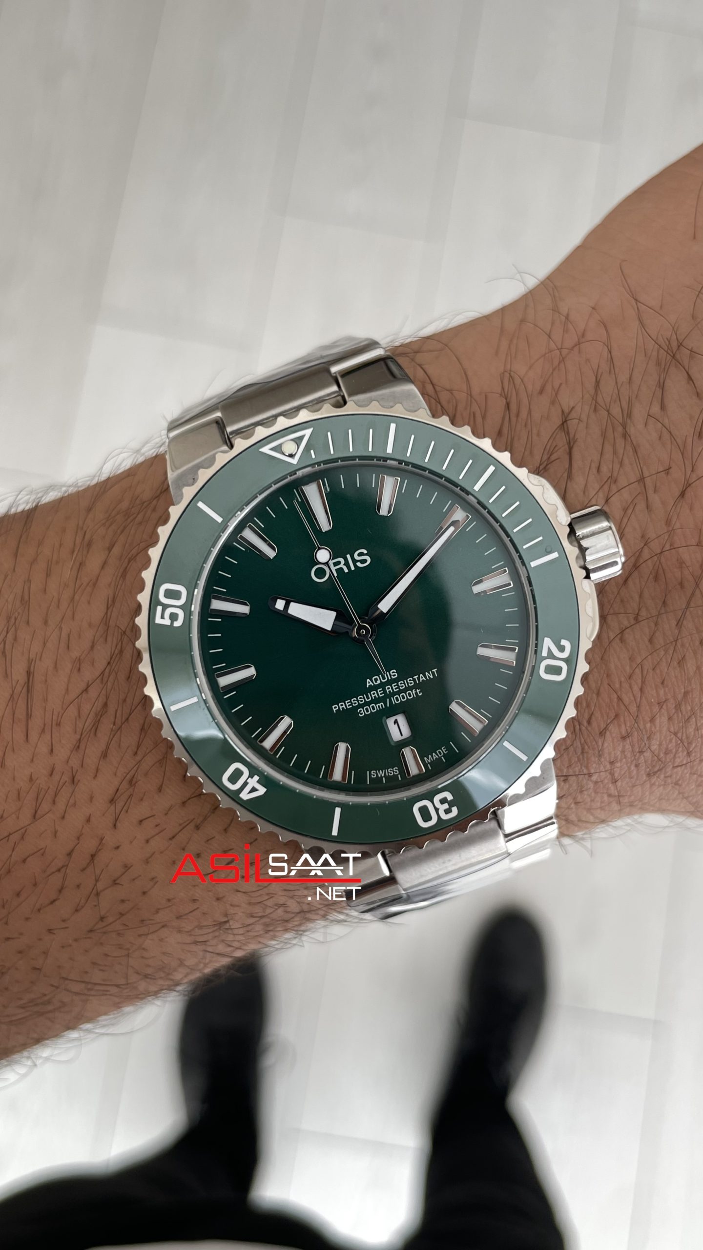 Oris Aquis Date Yeşil 43mm Replika Saat