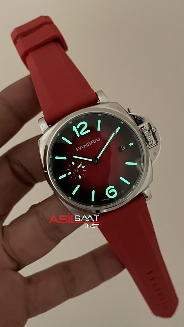 Panerai Luminor Due PAM01424 Burgundy 42mm Replika Saat Panerai Luminor Due PAM01424 Burgundy 42mm Replika Saat