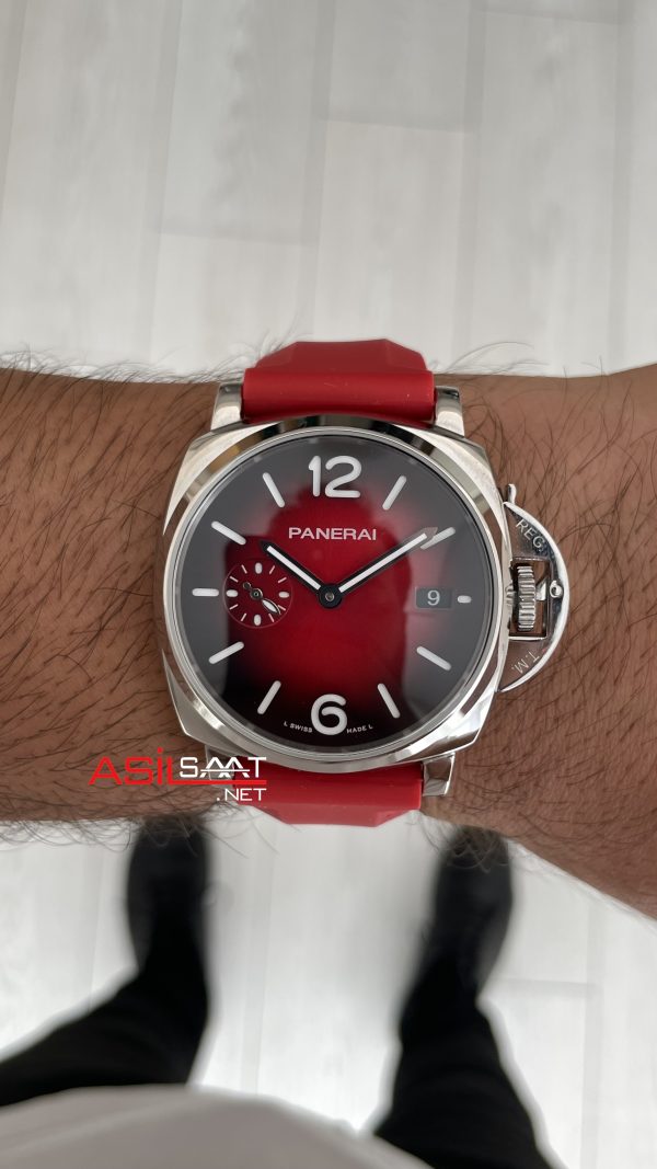 Panerai Luminor Due PAM01424 Burgundy 42mm Replika Saat Panerai Luminor Due PAM01424 Burgundy 42mm Replika Saat
