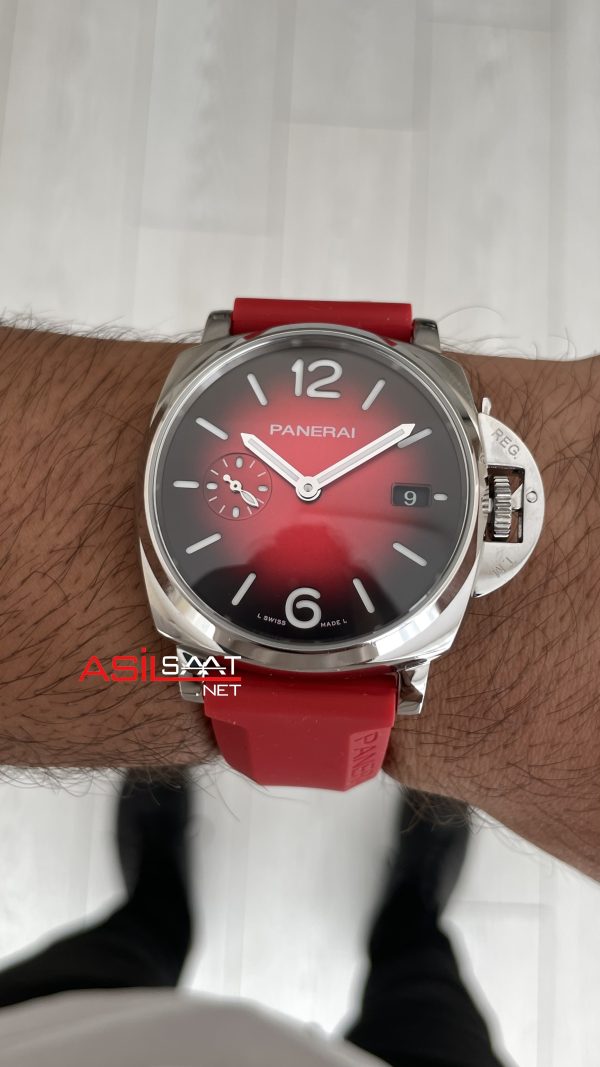 Panerai Luminor Due PAM01424 Burgundy 42mm Replika Saat Panerai Luminor Due PAM01424 Burgundy 42mm Replika Saat