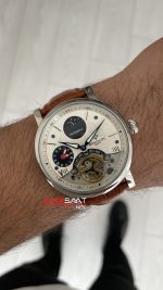 Patek Philippe Geneve Tourbillon Moonphase Kahverengi Silver 40mm