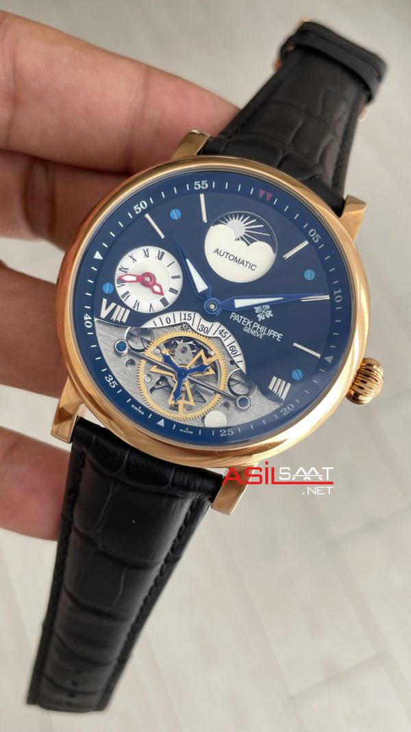 Patek Philippe Geneve Tourbillon Moonphase Siyah Kadran Rosegold Patek Philippe Geneve Tourbillon Moonphase Siyah Kadran Rosegold