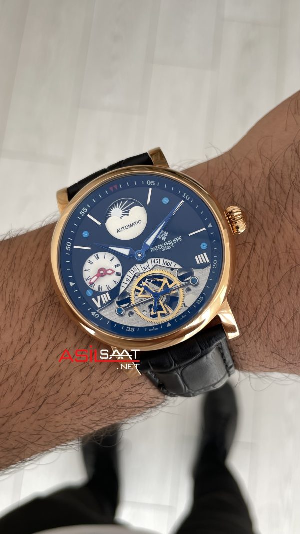 Patek Philippe Geneve Tourbillon Moonphase Siyah Kadran Rosegold Patek Philippe Geneve Tourbillon Moonphase Siyah Kadran Rosegold