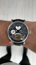 Patek Philippe Geneve Tourbillon Moonphase Siyah Kadran Silver 40mm