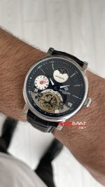 Patek Philippe Geneve Tourbillon Moonphase Siyah Kadran Silver 40mm