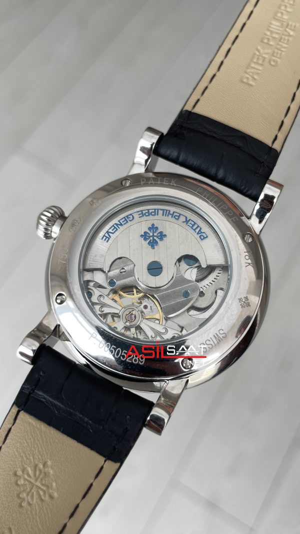 Patek Philippe Geneve Tourbillon Moonphase Siyah Kadran Silver 40mm Patek Philippe Geneve Tourbillon Moonphase Siyah Kadran Silver 40mm