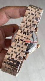 Patek Philippe Geneve Tourbillon Moonphase Skeleton Rosegold 42mm Replika Saat