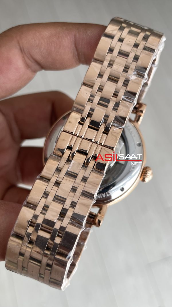 Patek Philippe Geneve Tourbillon Moonphase Skeleton Rosegold 42mm Replika Saat