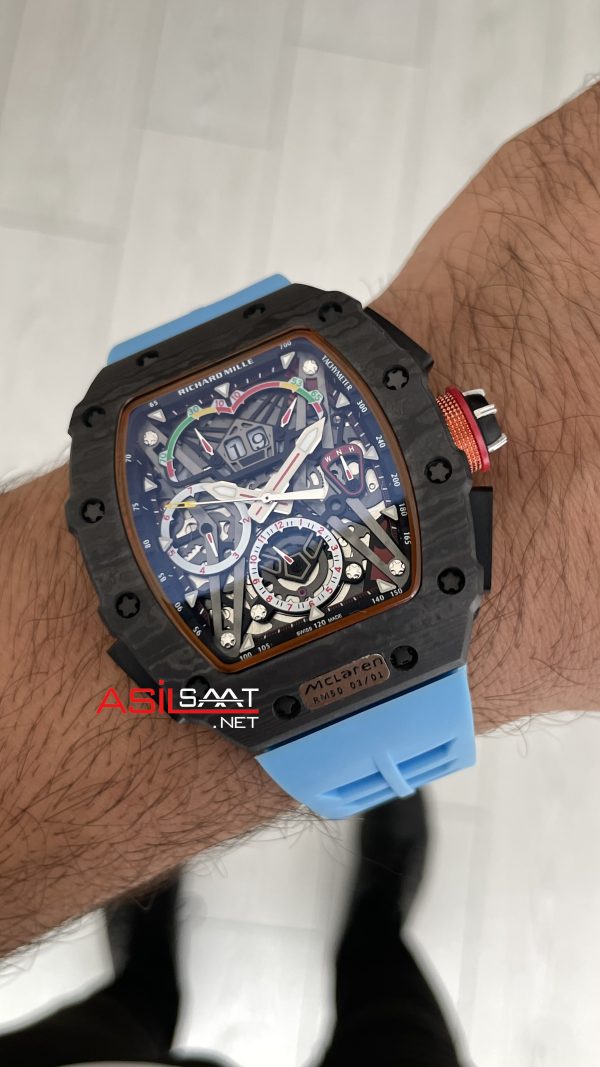 Richard Mille McLaren RM50-03 Titanium & Carbon TPT Mavi Richard Mille McLaren RM50-03 Titanium & Carbon TPT Mavi