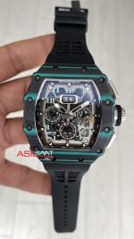 Richard Mille RM 011 Ultimate Edition Torquoise TPT Skeleton Flyback Chronograph Carbon & Titanium