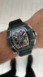 Richard Mille RM 011 Ultimate Edition Torquoise TPT Skeleton Flyback Chronograph Carbon & Titanium