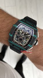 Richard Mille RM 011 Ultimate Edition Torquoise TPT Skeleton Flyback Chronograph Carbon & Titanium