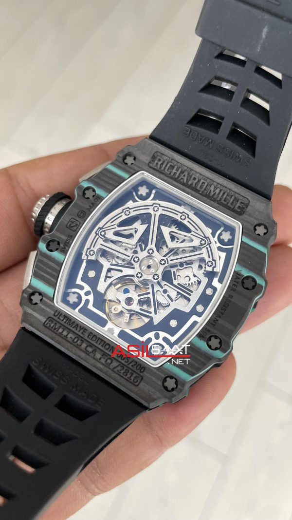 Richard Mille RM 011 Ultimate Edition Torquoise TPT Skeleton Flyback Chronograph Carbon & Titanium Richard Mille RM 011 Ultimate Edition Torquoise TPT Skeleton Flyback Chronograph Carbon & Titanium