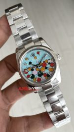 Rolex Oyster Perpetual Celebration 124300 Turkuaz 36mm Replika Saat