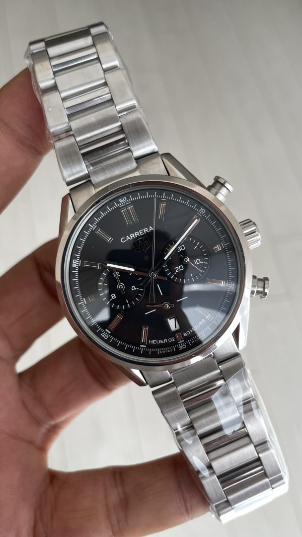 TAG Heuer Carrera Calibre Heuer 02 Siyah Kadran Replika Saat