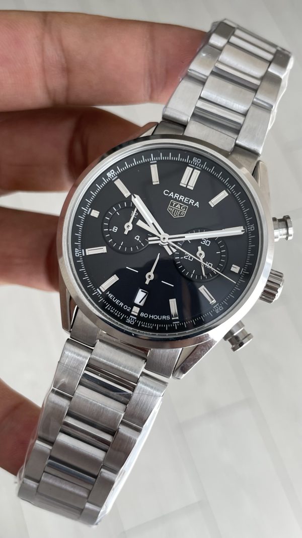 TAG Heuer Carrera Calibre Heuer 02 Siyah Kadran Replika Saat