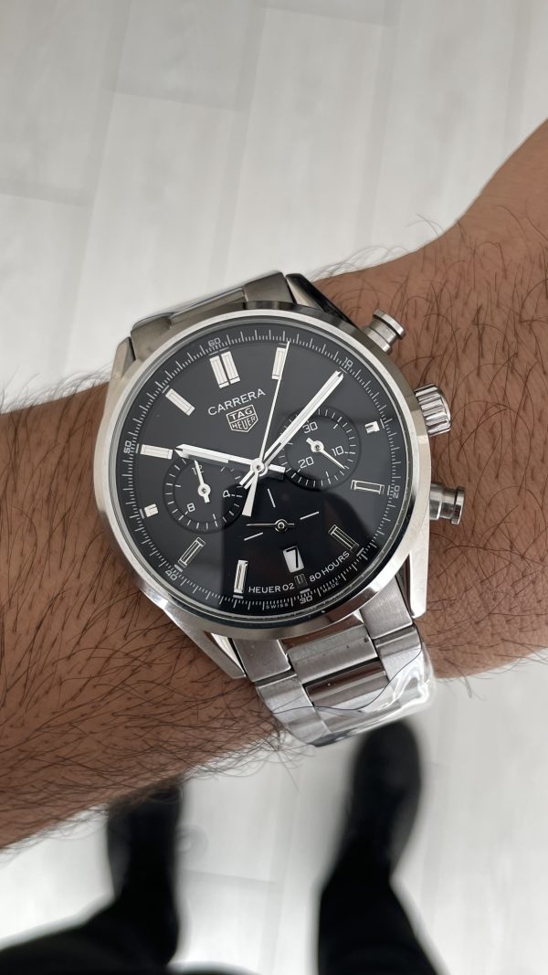 TAG Heuer Carrera Calibre Heuer 02 Siyah Kadran Replika Saat