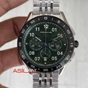 TAG Heuer Porsche Carrera Chronograph 44mm Yeşil Kadran Replika Saat