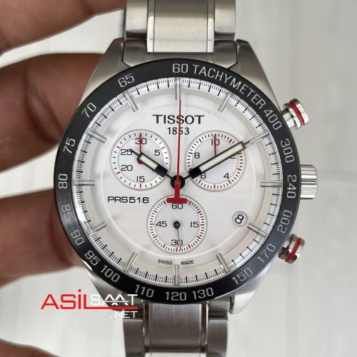 Tissot Prs 516 Cronograph T100 Beyaz Kadran 42mm Swiss ETA Saat