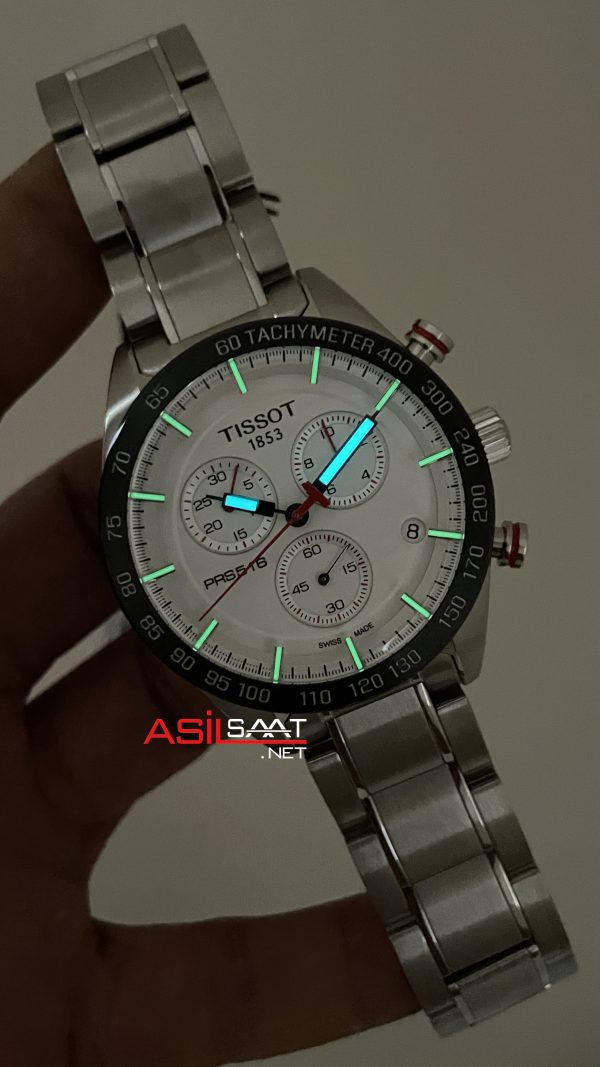 Tissot Prs 516 Cronograph T100 Beyaz Kadran 42mm Swiss ETA Saat Tissot Prs 516 Cronograph T100 Beyaz Kadran 42mm Swiss ETA Saat