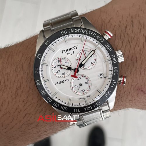 Tissot Prs 516 Cronograph T100 Beyaz Kadran 42mm Swiss ETA Saat