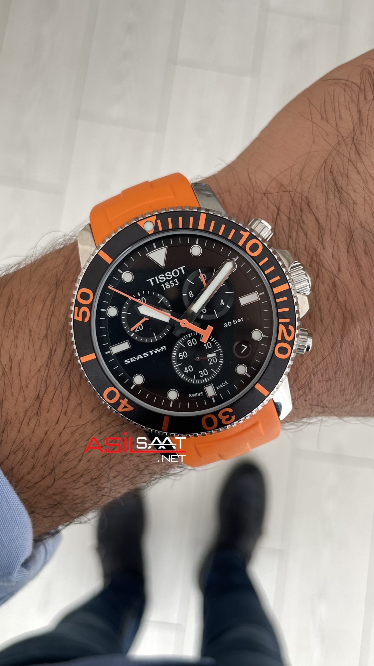 Tissot Seastar 1000 Chronograph 45mm Turuncu