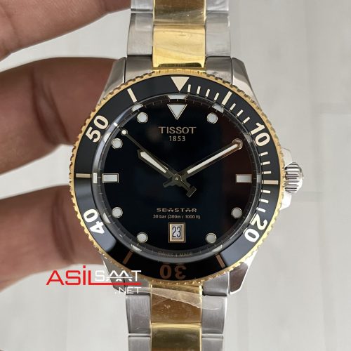 Tissot Seastar 1000 Siyah Kadran T120 Two Tone Gold 40mm Swiss ETA Saat
