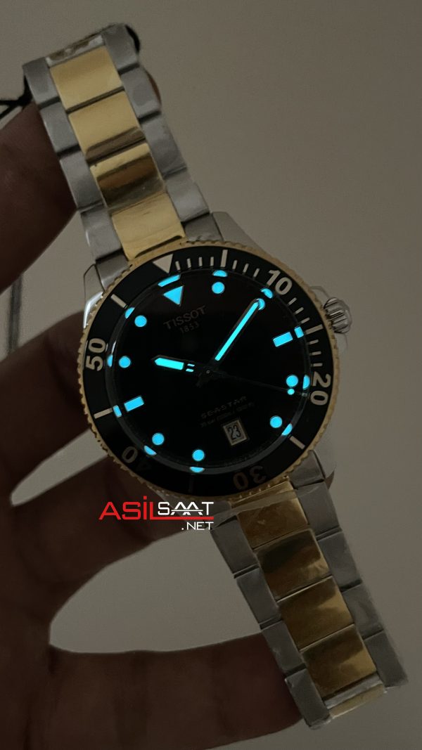 Tissot Seastar 1000 Siyah Kadran T120 Two Tone Gold 40mm Swiss ETA Saat