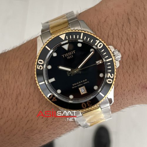 Tissot Seastar 1000 Siyah Kadran T120 Two Tone Gold 40mm Swiss ETA Saat